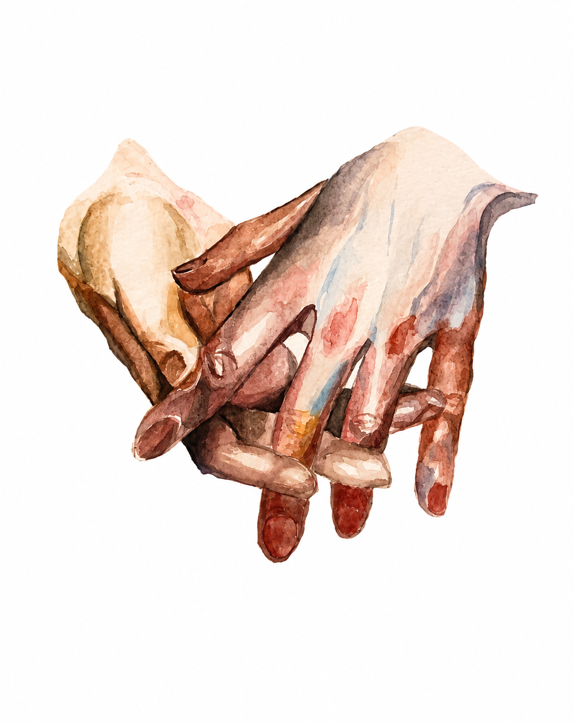 paintings — N° 10 — into my arms — watercolor on paper, 2023